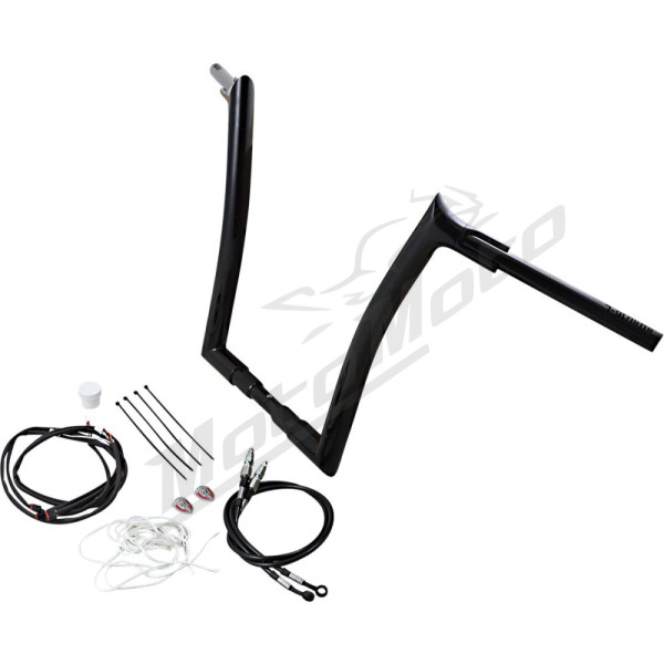 FAT BAGGERS INC. PointedTop Handlebar Kit Black89x40.5cm Harley Davidson FLHR / FLHRC / FLHRXS 1690-1800 08-20