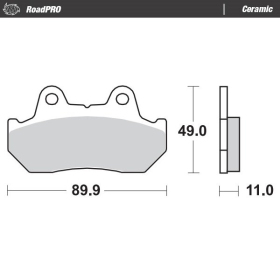 MOTO-MASTER Ceramic Brake Pads Honda CB / CBX / GL / VF / VT / XL /XLV 125-1100 81-22