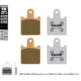 GALFER Sport Brake pads sintered metal gold KH417/4 Kawasaki GRR / ZG / Z / ZX 750-1400 06-14