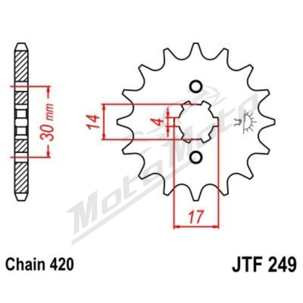 JT Chain Set 420HDR 15/34 Honda Monkey 125 18-21