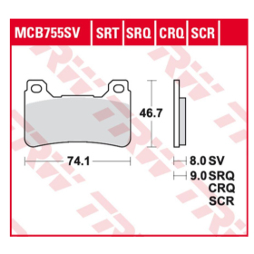 TRW KH390 sinter carbon racing Brake Pads Honda CBR 600-1000RR 04-16