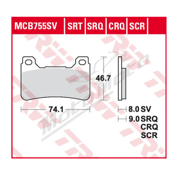 TRW KH390 sinter carbon racing Brake Pads Honda CBR 600-1000RR 04-16