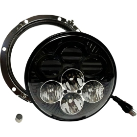 CUSTOM DYNAMICS Shark Demon™ 7” LED Headlight with Backlight Harley Davidson FLHR / FLHRSE6 1690-1923cc 14-25