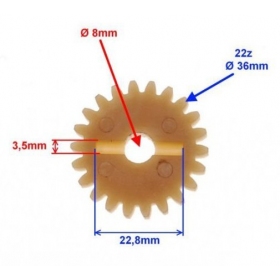 Oil pump gear AM6 22teeth