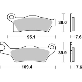 SBS RSI Offroad Racing 910RSI Sintered Brake Pads Can Am Outlander / Renegade 450-1000cc 12-18