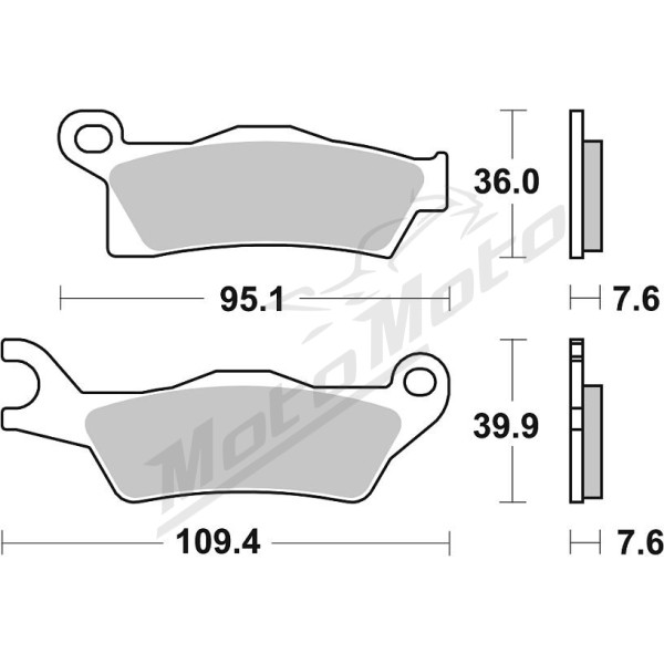 SBS RSI Offroad Racing 910RSI Sintered Brake Pads Can Am Outlander / Renegade 450-1000cc 12-18