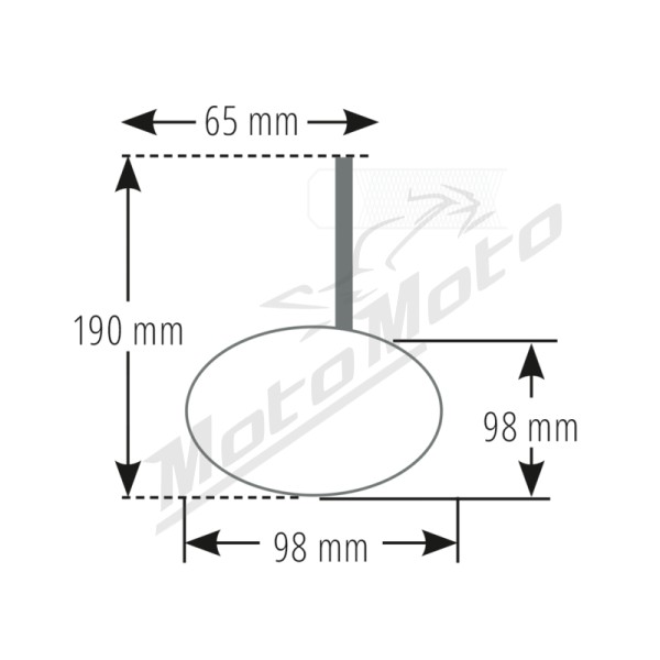 HIGHSIDER pro Bar End Mirror Conero Black With LED Indicator (1pc) Kawasaki Z 900 2023