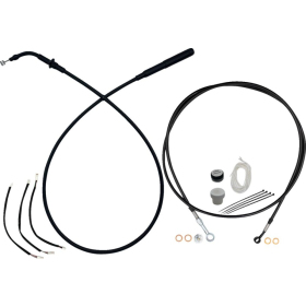 FAT BAGGERS INC. EZ Install Kit Black handlebars height 25.5cm Harley Davidson FLHX / FLHXSE / FLHXU 1923-1977cc 23-25