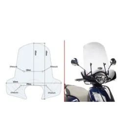 KAPPA Priekinis stiklas skaidrus 49.5x65.5cm Kymco Like 125 2017-2018