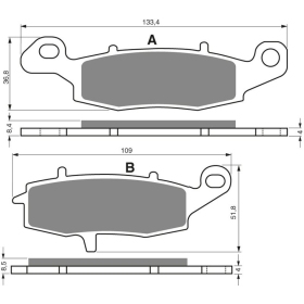 GOLDFREN Stabdžių trinkelės 124 AD Kawasaki / Suzuki