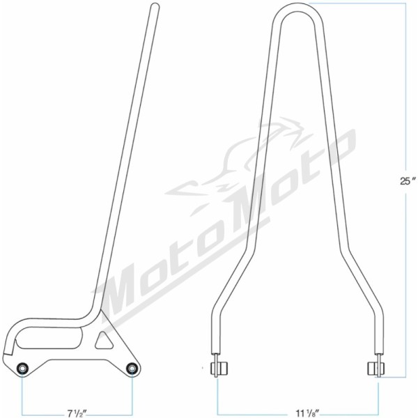 BILTWELL "EXFIL Sissy Bars galinio sparno apdaila Harley Davidson XL / XR 883-1200 04-21