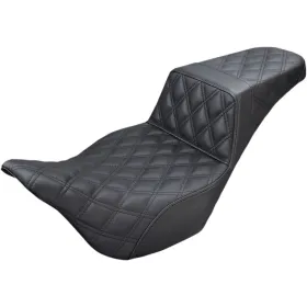 SADDLEMEN Step-Up Seat Full Lattice Stitch Harley Davidson FLH / FLHR / FLHTCU / FLHX / FLTRX 1584-1923 07-24