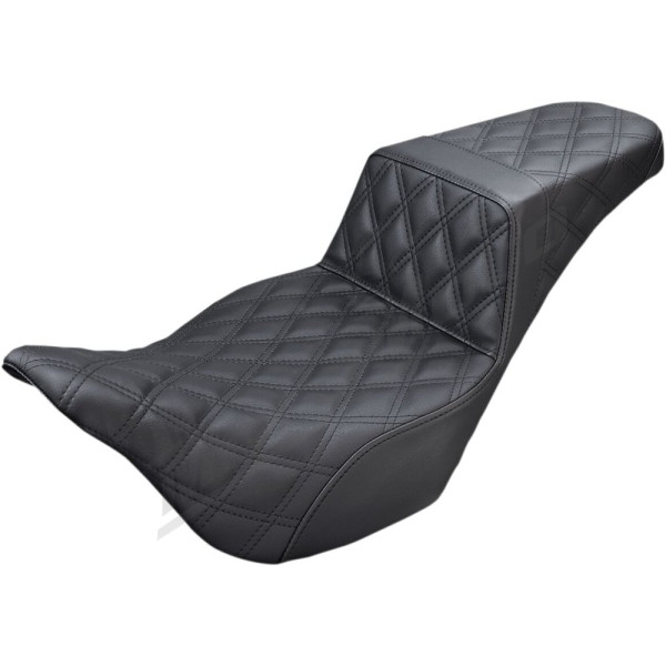 SADDLEMEN Step-Up Seat Full Lattice Stitch Harley Davidson FLH / FLHR / FLHTCU / FLHX / FLTRX 1584-1923 07-24