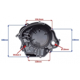 Variklio dangtelis dešinės pusės DERBI SENDA/ YAMAHA TT-R/ XT/ YBR/ YFA/ YFM 80-125cc 00-16