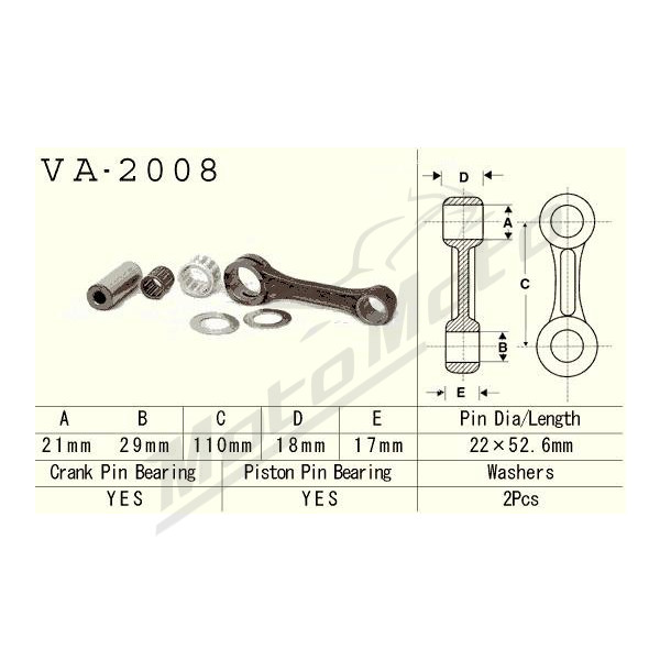 VESRAH Connecting rod Yamaha YFM 350 Banshee 87-06