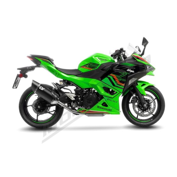 LEOVINCE LV-14R Black Edition Slip-On duslintuvas KAWASAKI Z 400-500 19-25.NINJA 400-500 24-25