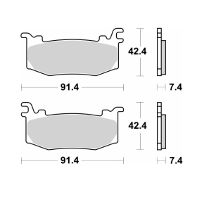 Sbs front brake pads kh street performance Aprilia / Bimota / Honda / BMW / MV Agusta / Triumph 675-1200 08-22