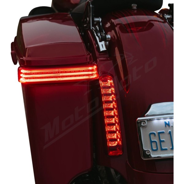 CUSTOM DYNAMICS ProBEAM® BAGZ™ LED galiniai žibintai ant krepšių Harley Davidson FLHR / FLHRC 1340-1800cc 97-13