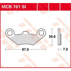TRW SI Series Sindered Off-Road Brake Pads Polaris ATP / Hawkeye / Magnum / Outlaw / Predator / Ranger / Scrambler / Sportsman / Trail Blazer / Trail Boss 250-800cc 94-14