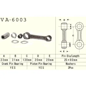 VESRAH Connecting rod Yamaha YZ 250 83-89
