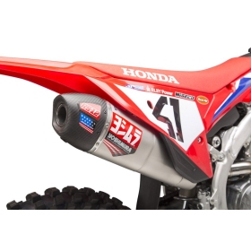 YOSHIMURA RS-12 Signature Series Full Exhaust System Titanium/Titanium/Carbon - Honda CRF250R 2022-2024