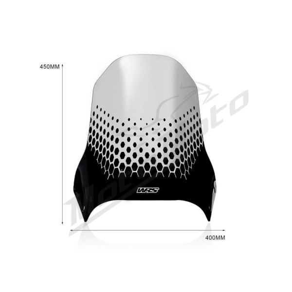 WRS DU023F CAPONORD Windscreen Smoke Ducati Desert X 950 ABS 22-24