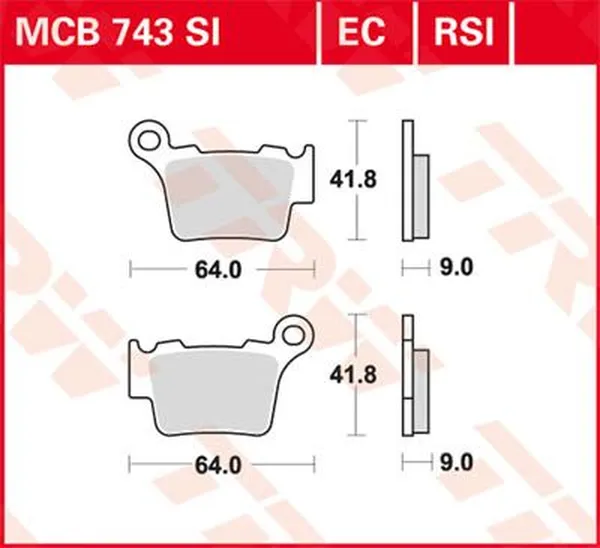 TRW RSI Series Sindered Off-Road Race Brake Pads BMW / GasGas / Husaberg / Husqvarna / KTM / Sherco / SWM 125-610cc 95-23