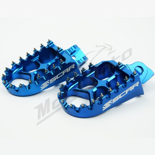 SCAR Evolution Racing Footpegs BLUE KAWASAKI KX 65-85 01-25
