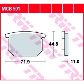 STABDŽIŲ TRINKELĖS TRW MCB501 STANDARD