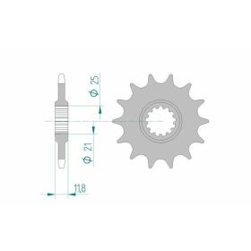 AFAM Steel Standard Front Sprocket 64302 - 520 12-17 teeth HUSQVARNA / HUSABERG 125-650cc 78-09