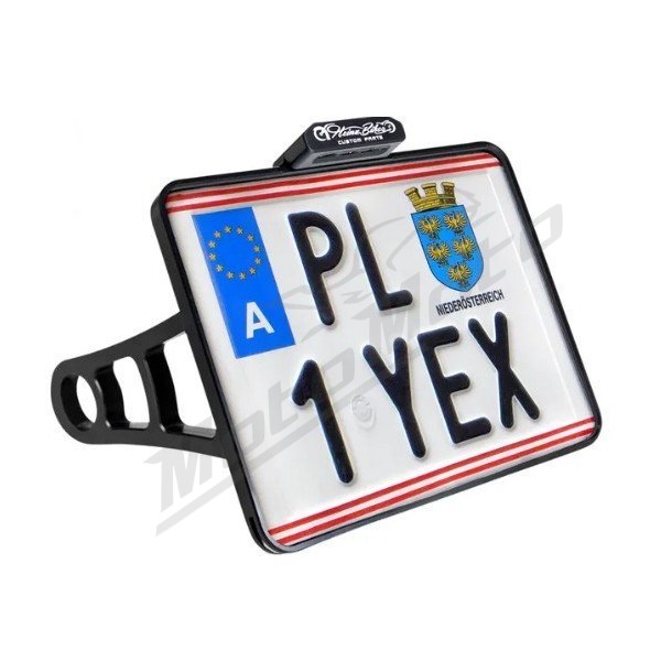 HEINZ BIKES Side Mount License Plate Holder Triumph Bonneville / Speedmaster 865/1200 12-24
