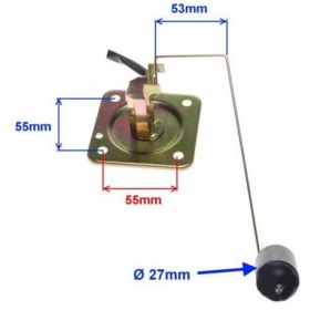 Fuel level sensor assy BARTON/ BENZER/ FERRO/ JUNAK/ KINGWAY/ ROMET/ ROUTER/ ZIPP 50-125cc