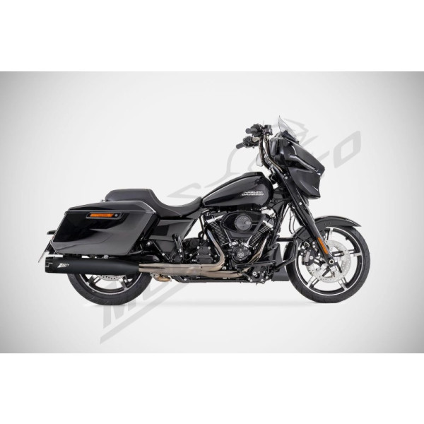 ZARD 4.33 Inches Slip-Ons Flat Mufflers Harley Davidson FLHR / FLHTC / FLHX / FLTRX 1450-1800cc 06-16