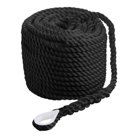 Qvarken Anchor Rope Classic with thimble Black