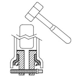 BUZZETTI  tool kit / puller to remove bearing race from steering column