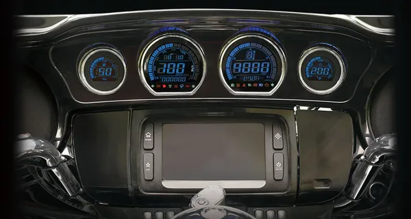 KOSO NORTH AMERICA HD-03 - Four-Piece LCD Gauge Kit Harley Davidson FLHTK / FLHX / FLHXS / FLHXSE / FLHXST 1690-1977cc 14-24