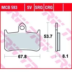 BRAKE PADS TRW MCB593 STANDARD