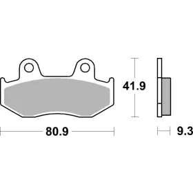 SBS MS Scooter Maxi 125MS Sintered Brake Pads Honda CH / NHX / PS / SCV / SES / SH 110-150cc 98-12