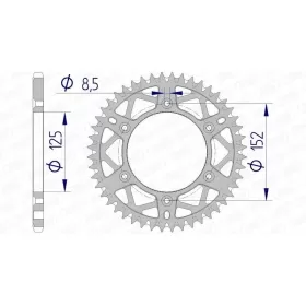 AFAM Aluminium Ultra-Light Self-Cleaning Rear Sprocket 39300 - 520 48-50 teeth BETA RR / XTRAINER 125-500cc 13-24