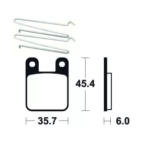 TECNIUM Scooter Organic Brake pads Peugeot / Vespa / Beta / Gilera / Yamaha / Derbi 50 78-24