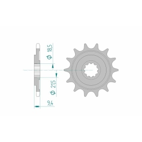 AFAM Steel Standard Front Sprocket 20310 - 520 14 teeth ​​​​​​​HONDA CR 250 R 1986-1987