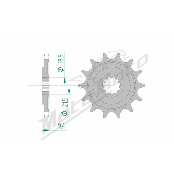 AFAM Steel Standard Front Sprocket 20310 - 520 14 teeth ​​​​​​​HONDA CR 250 R 1986-1987
