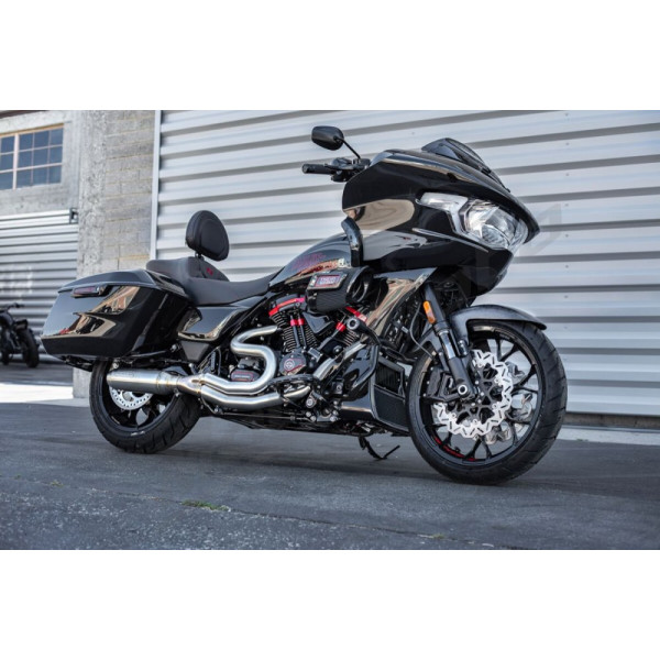 SADDLEMEN Roadsofa Honeycomb Seat With Backrest Red Harley Davidson FLHR / FLHTK / FLHXS / FLTRXS 1584-1923 08-23