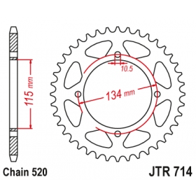 Rear sprocket JTR714