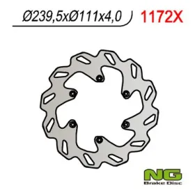 NG BRAKES Galinis fiksuotas stabdžių diskas 240mm KTM Adventure / Enduro / Rally / SMC 690-990cc 03-13