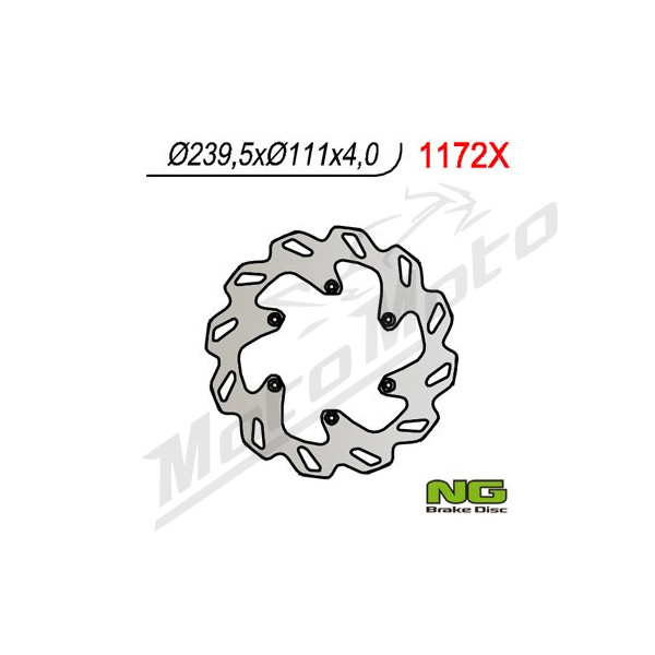 NG BRAKES Fixed Rear Brake Disc 240mm KTM Adventure / Enduro / Rally / SMC 690-990cc 03-13