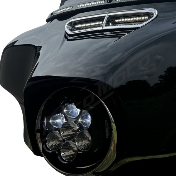 CUSTOM DYNAMICS Shark Demon™ Performance LED Headlight Harley Davidson FLD / FLHR 1340-1923cc 94-25
