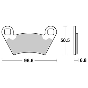 Sbs Brakepads Sintered Atv Polaris Ranger / RZR 500-800cc 08-16