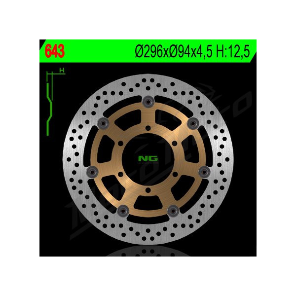 NG BRAKES Front Floating Brake Disc 296mm Honda CB / CBF / CBR / VTX 600-1800cc 01-19