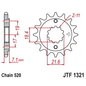 Front sprocket JTF1321